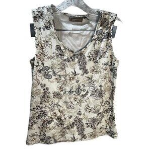 Women's Croft‎ & Barrow Floral Sleeveless Top Small